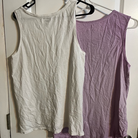 Two Women's Sleeveless Tops - White and Purple - Picture 2 of 8